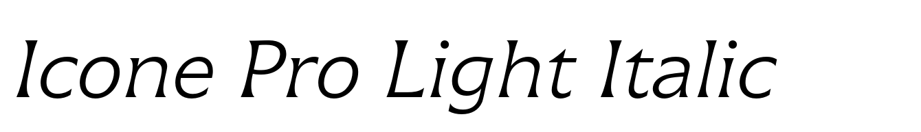 Icone Pro Light Italic